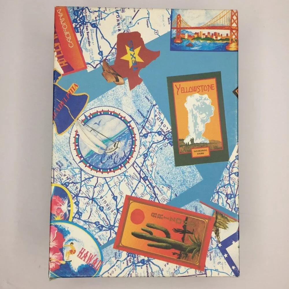 Travel Map Theme Photo Postcard 11